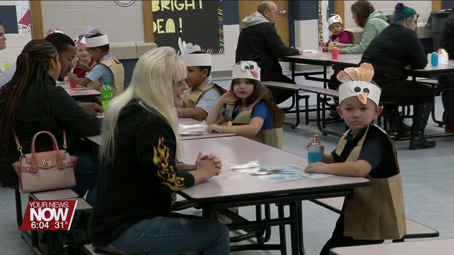 Lima City School students celebrate Thanksgiving with a feast shared with family and faculty