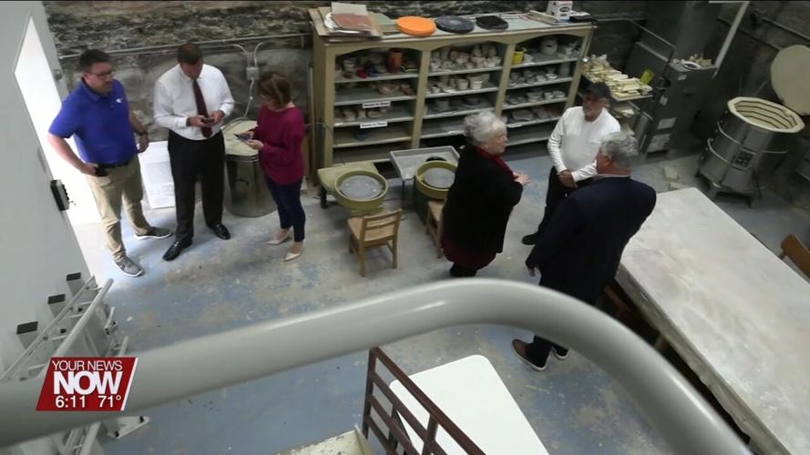 A new wheelchair lift at ArtSpace Lima will allow better access to lower level labs