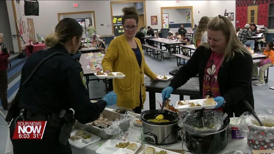 Lima City School students celebrate Thanksgiving with a feast shared with family and faculty
