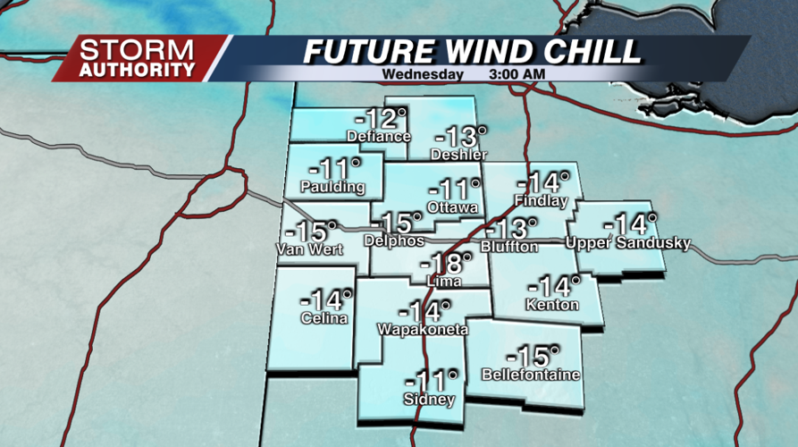 Wind Chill Temperatures Tonight