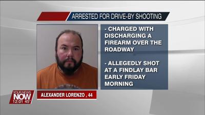 A Findlay man was arrested for shooting at a business early Friday morning