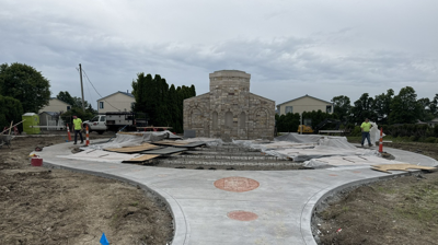 Indian Lake shrine construction 1