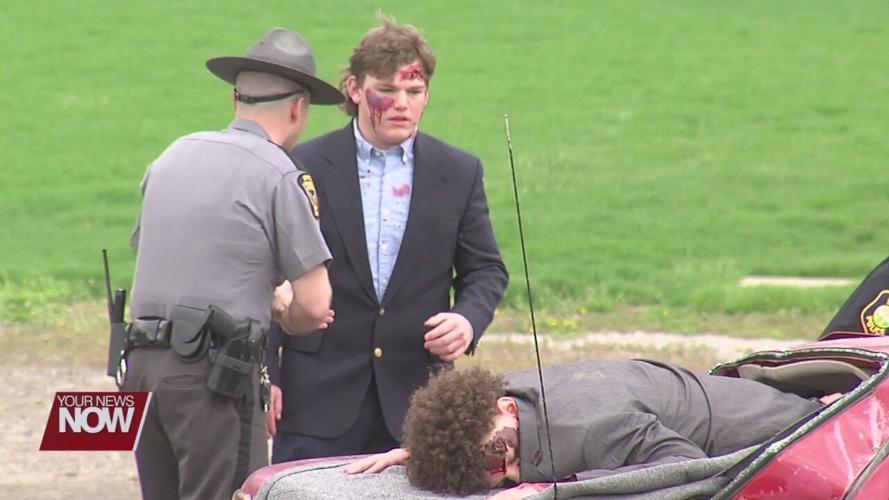 Mock crash reminds students the dangers of impaired or distracted driving