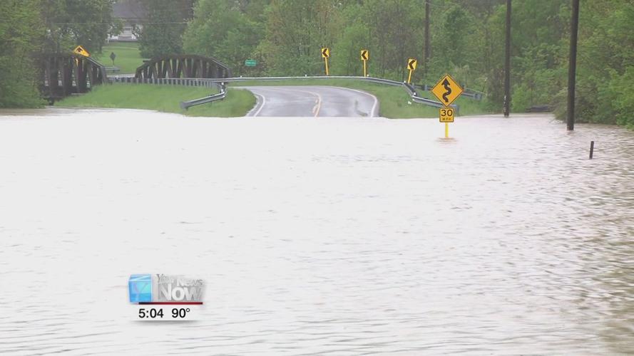 Bath Twp. Fire makes water rescue on flooded road