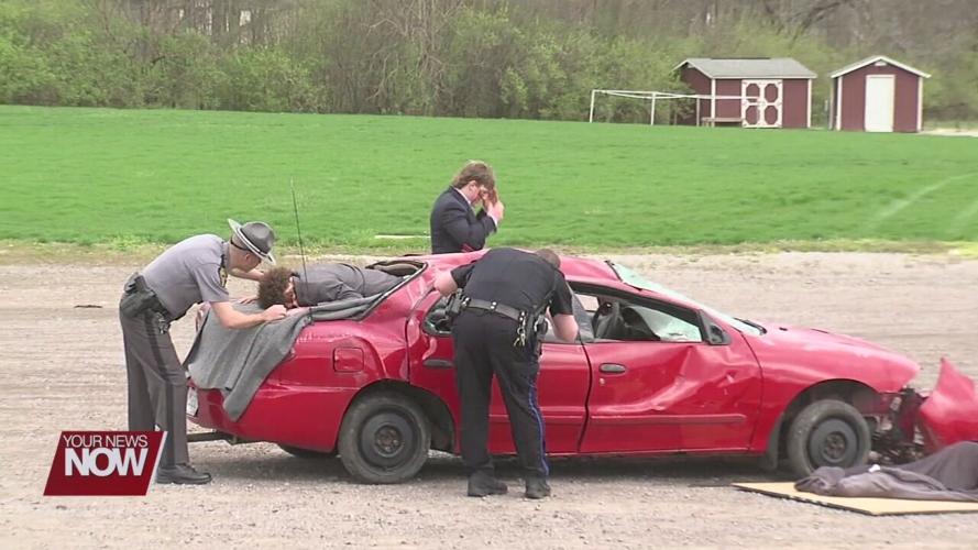 Mock crash reminds students the dangers of impaired or distracted driving