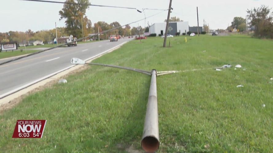 Portion of Elida Road to remain closed after car vs. pole accident