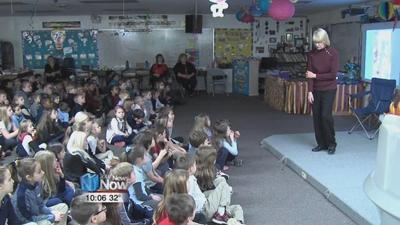 Children's book author shares technique with Temple Christian students