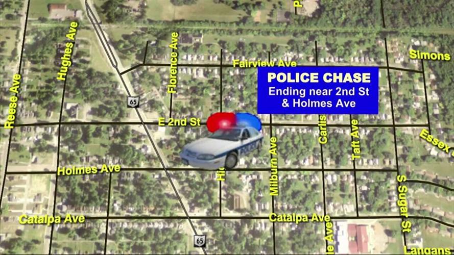 Two in custody after short police pursuit Monday night