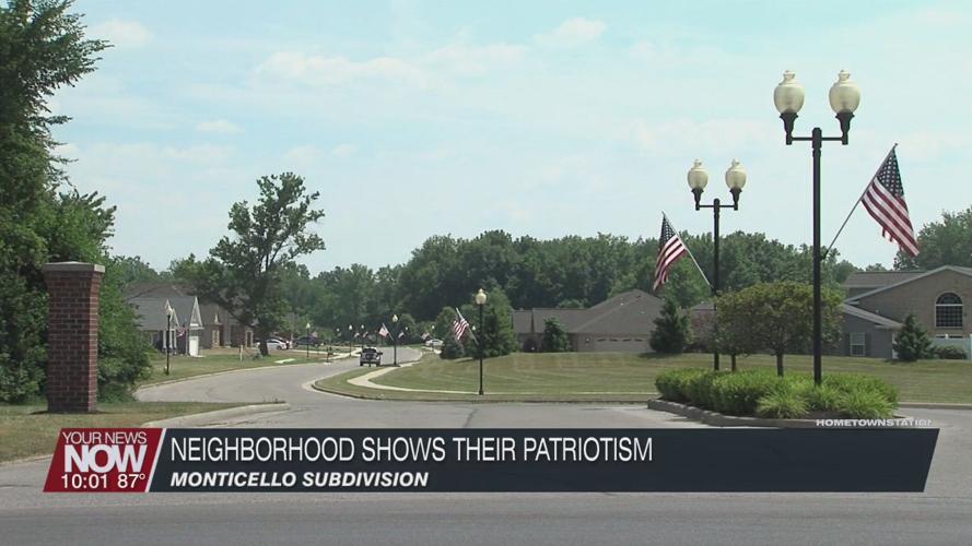 Monticello Subdivision donates to hang American flags on each lamp post