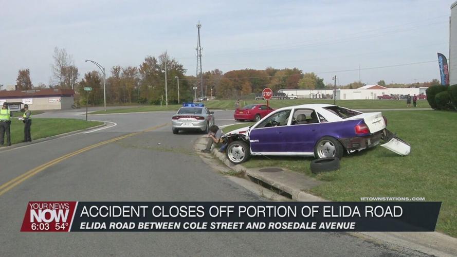 Portion of Elida Road to remain closed after car vs. pole accident