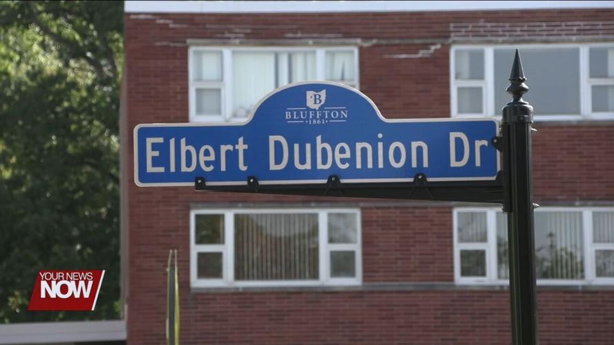 Village of Bluffton unveils Elbert Dubenion Drive by University