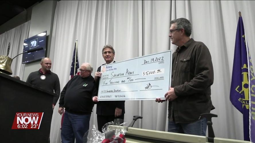 Lima Rotary Foundation gifts $5,000 to the Lima Salvation Army
