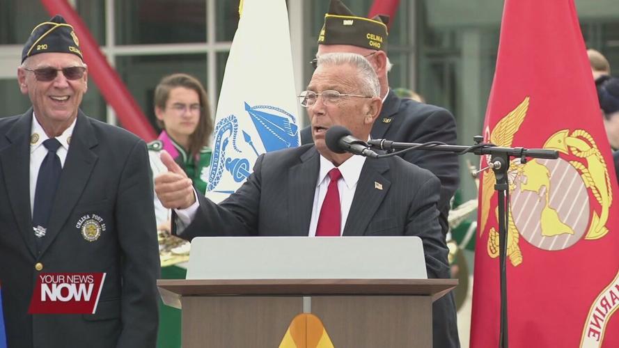 Tri Star Career Compact holds ceremony for new flag poles and monument