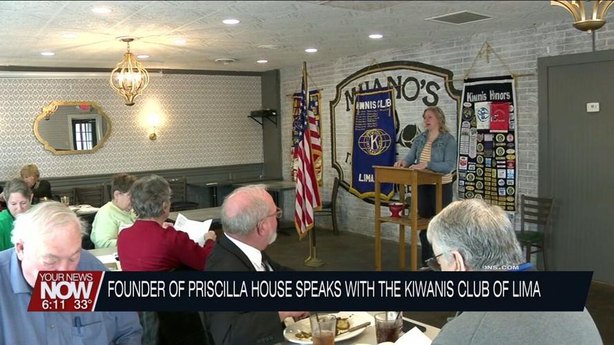 Founder of "Priscilla House" speaks to Lima Kiwanis Club
