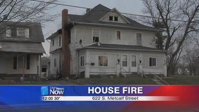 S. Metcalf Street house fire