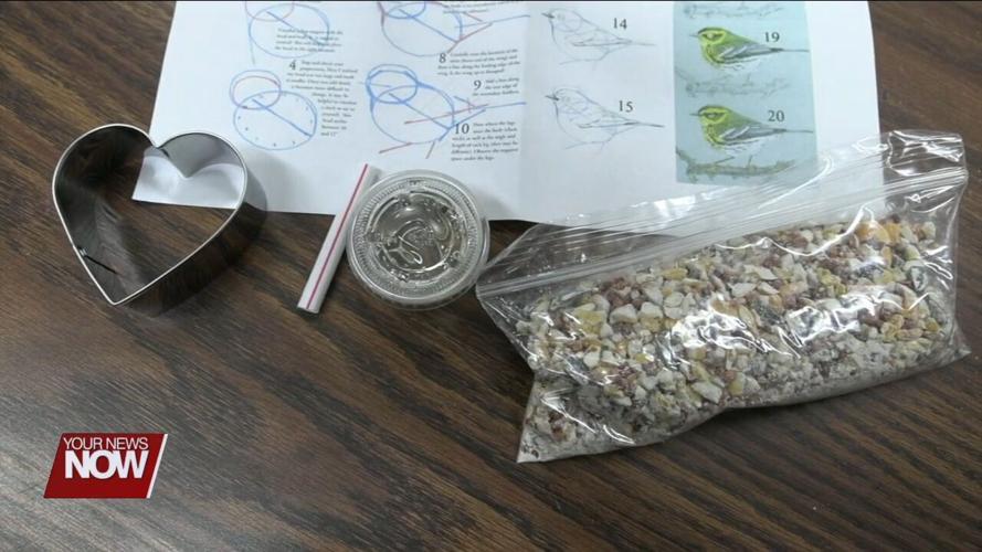 ArtSpace's To Go Art Bag hopes to get kids crafting by making a heart shaped birdfeeder