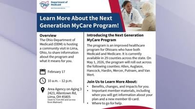 Ohio Department of Medicaid to host Next Generation MyCare Program Talk in Lima