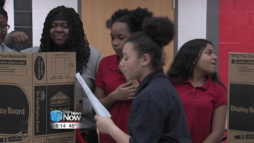 Lima West Middle School students hold wax museum theme career fair 2.jpg