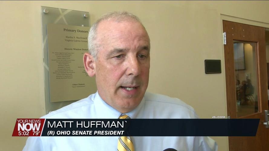 Lima Rotarians Ohio Senate President Matt Huffman as Monday's