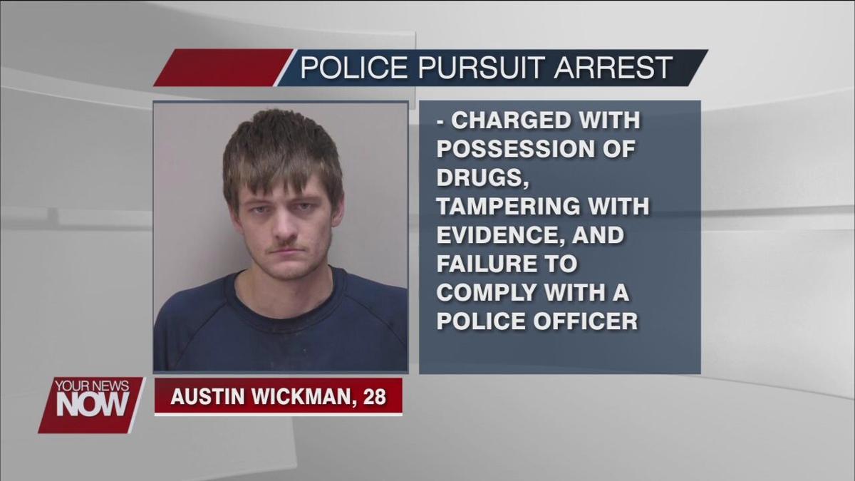 Findlay police charge a man after seeing suspected drugs thrown from the vehicle during pursuit