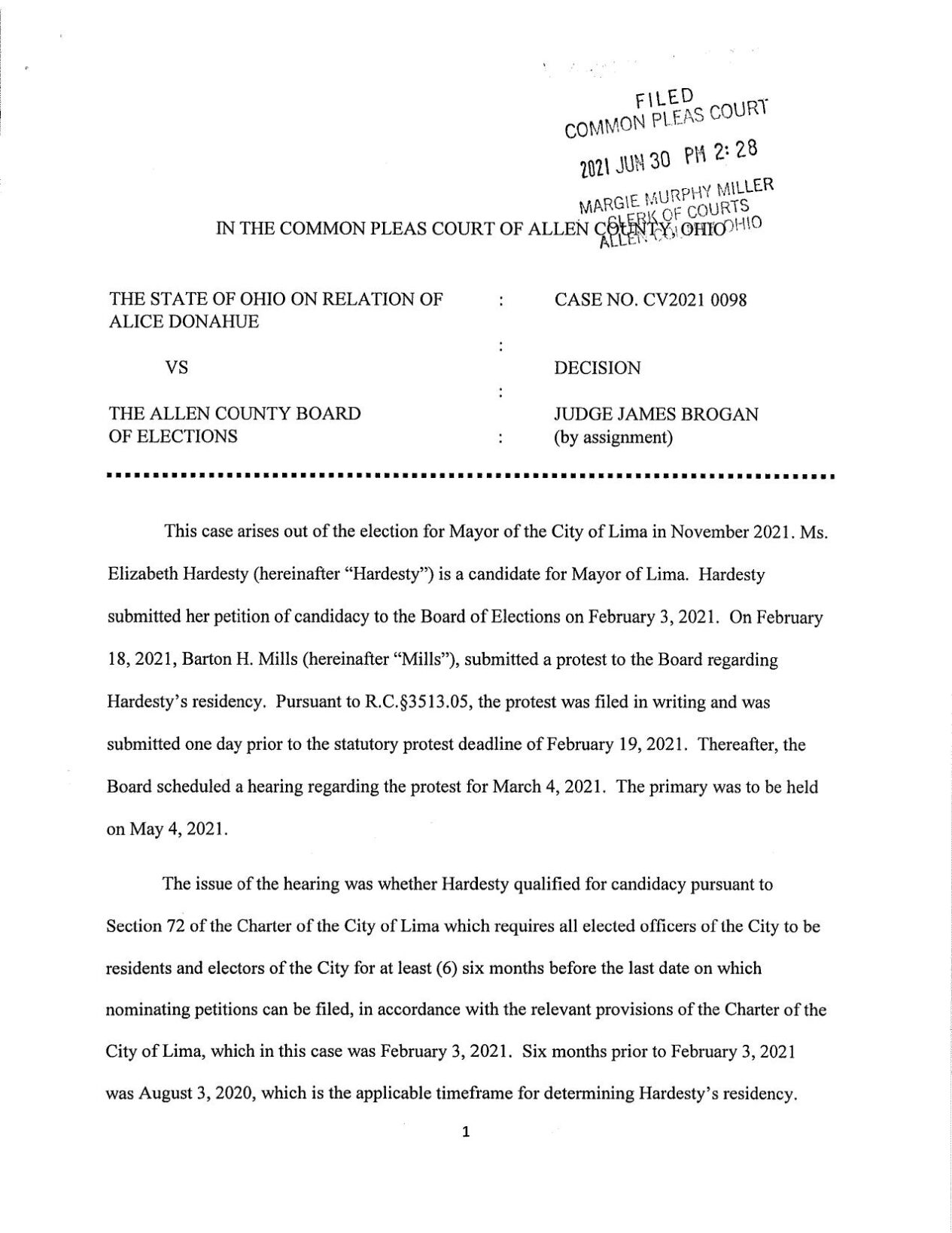 Hardesty Ruling PDF