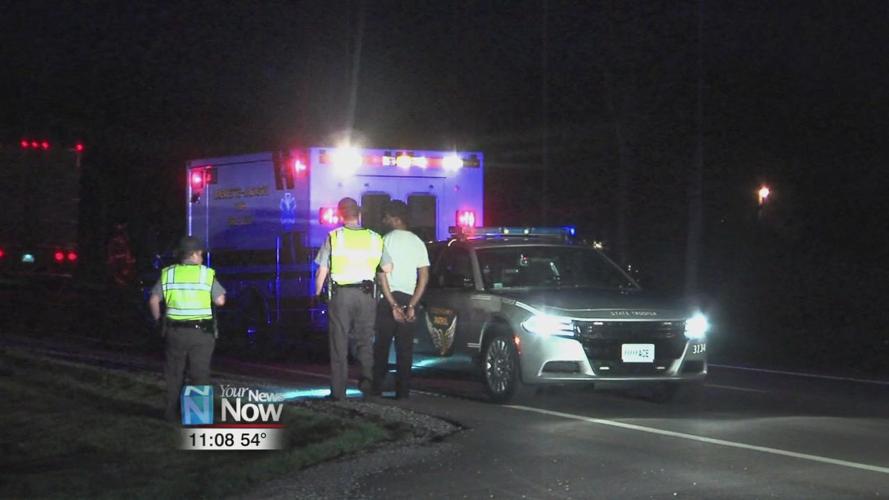 Man in custody after crashing his car on Harding Highway
