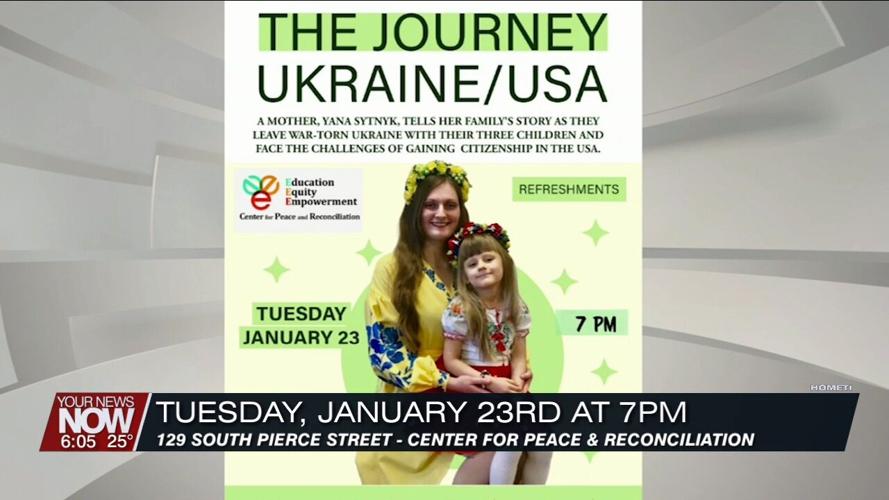 Mother who fled Ukraine to speak of her experiences at the Center for Peace and Reconciliation