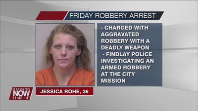 An arrest was made following an armed robbery at the Findlay City Mission