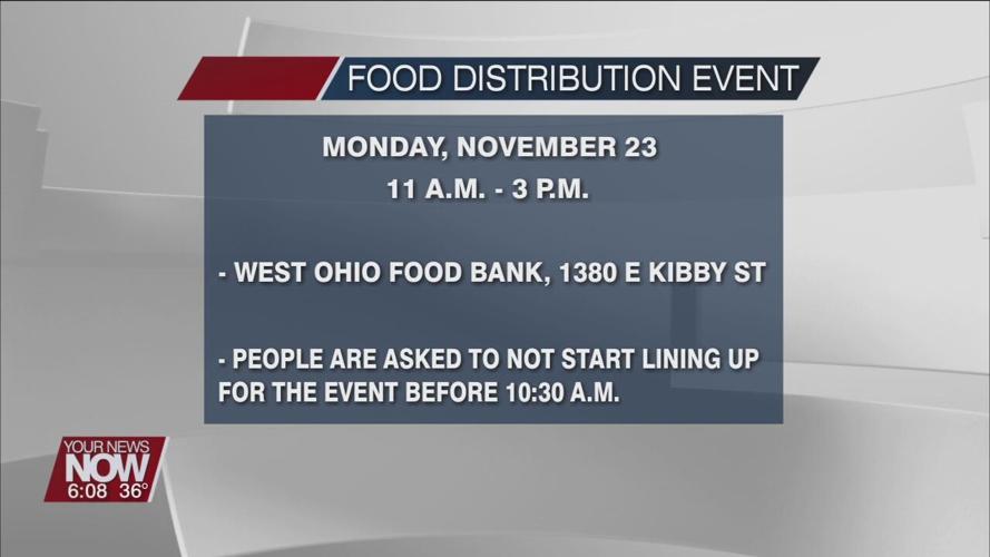 West Ohio Food Bank to hold food distribution event before Thanksgiving