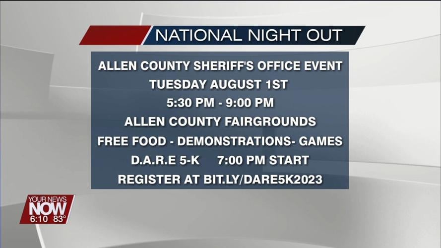 Allen County Sheriff's Office's National Night Out to be held at Allen