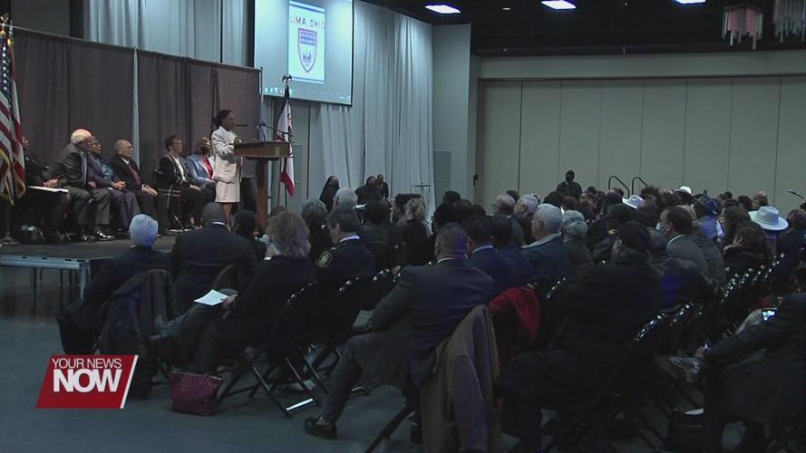 Mayor-Elect Sharetta Smith takes oath of office in a historic moment for the City of Lima