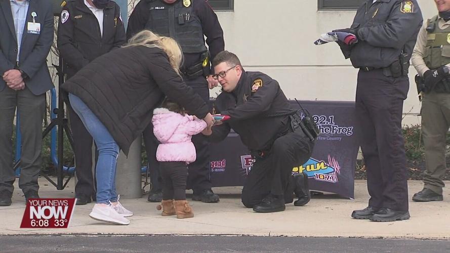Flag raising ceremony for Child Abuse Prevention Month