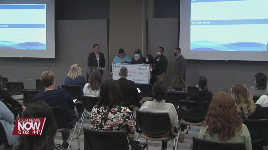 Mercy Health St. Rita's makes donation through Management Leadership Group for work that Our Daily Bread Soup Kitchen does in the community
