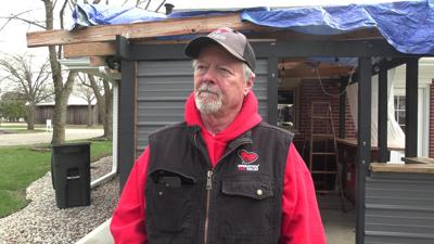 Minster man who aids disaster victims now cleaning up his own storm damage