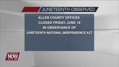 Allen County offices closed Friday for new federal holiday