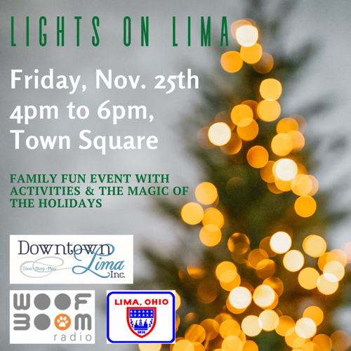 Simple Faded Christmas Tree Lights Instagram Post