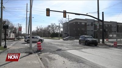 Road construction continues in downtown Lima