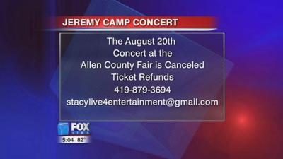 Jeremy Camp concert has been canceled