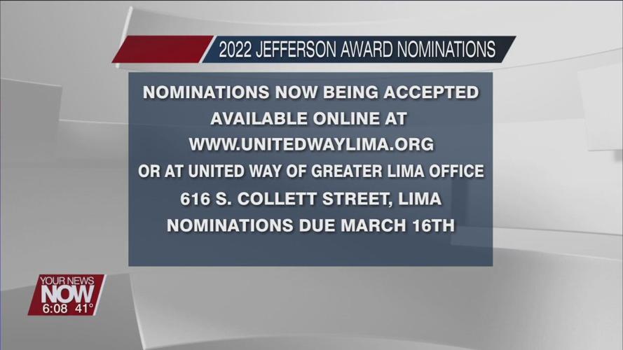 Nominations now being accepted for 2022 Jefferson Awards
