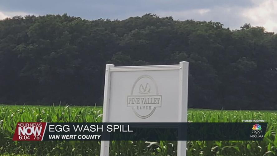 Egg wash spill in Van Wert County
