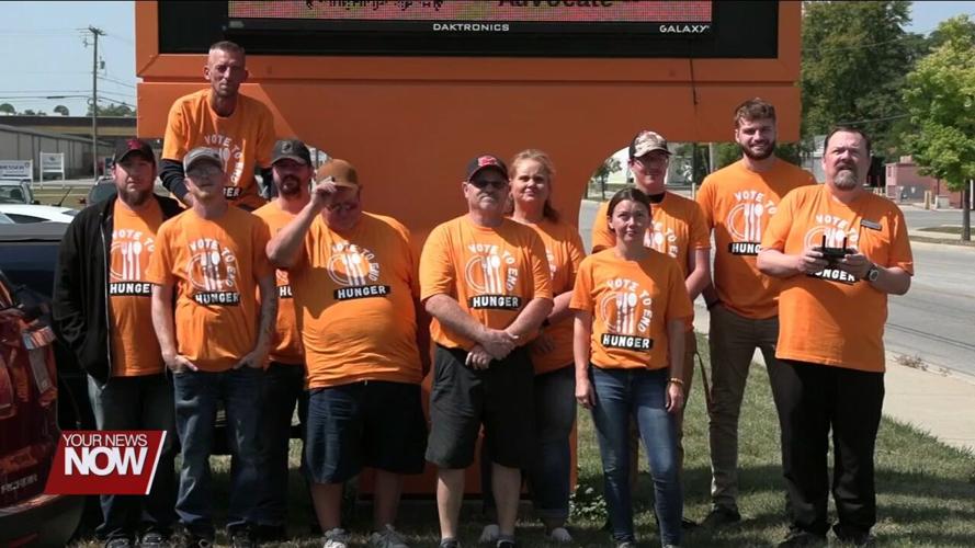 West Ohio Food Bank employees wear in orange for Hunger Action Day