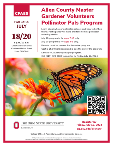 2024 Pollinator Pals Program Flyer