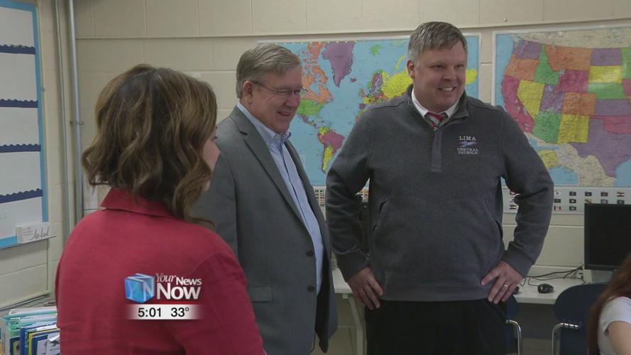 State Representative visits Lima Central Catholic with a mission to discuss his funding plan