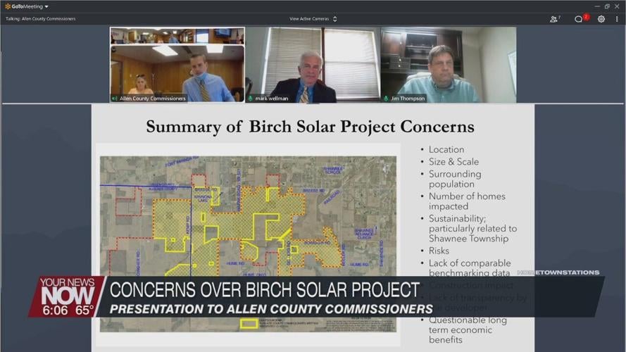 Property owner states concerns with Birch Solar Project to Allen County Commissioners
