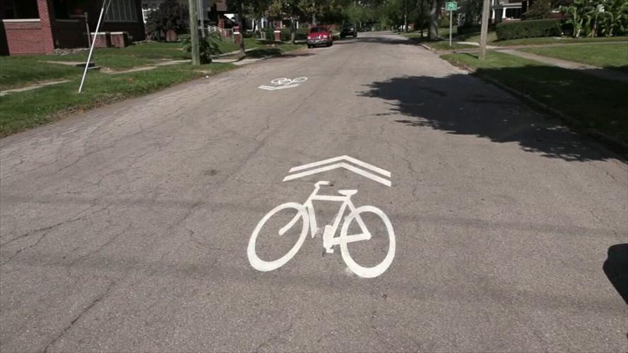 City of Lima replacing bike lane markers thanks to a grant from Allen County Public Health