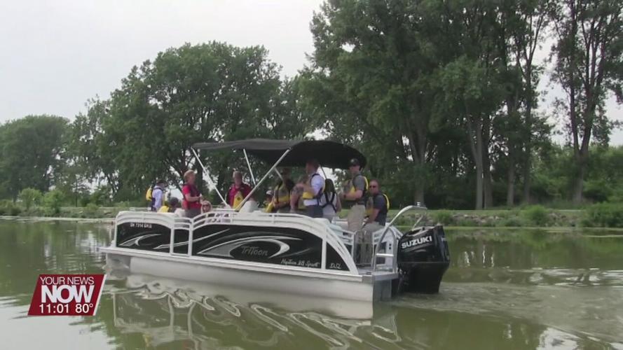 Gov. DeWine tours vegetation infestation problem at Indian Lake