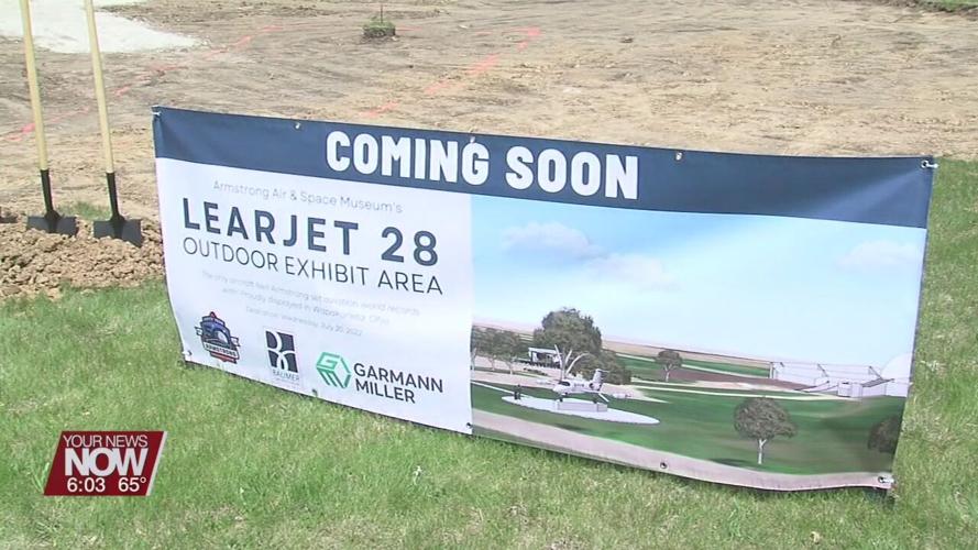 Construction of Learjet 28 exhibit begins at Armstrong Air & Space Museum