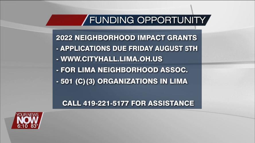 Friday is deadline for City of Lima's Impact Grant applications