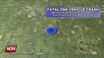 A Convoy man dies in a single vehicle crash in Van Wert County Friday night