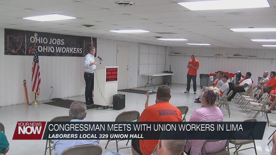 Congressman Tim Ryan visits Lima to tour tank plant; meets with union workers
